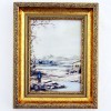 Картина малая Зима в золотом багете