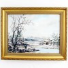 Картина Зима в золотом багете