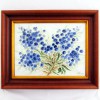 Картина Синие цветы в деревянном багете