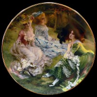 Настенные тарелки "Дамы 1850 года"