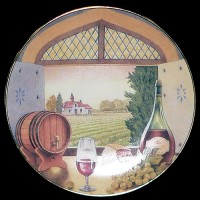 Настенные тарелки "Вино на окне"